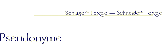 Die ersten Lieder für ...